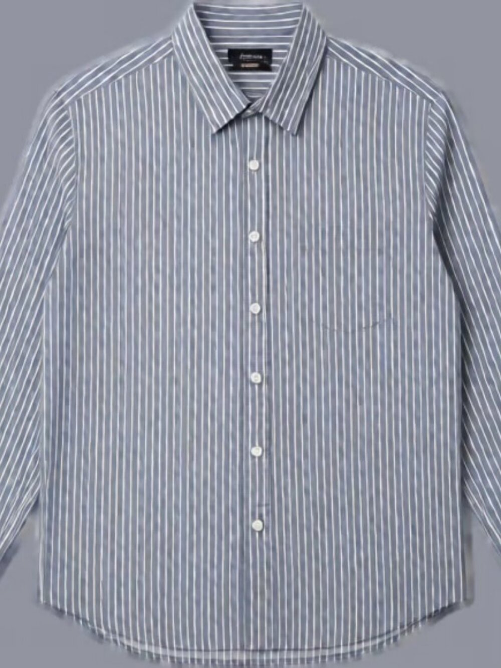 Women's Striped Button-Up Shirt & Shorts 2 Piece Set Blue/White Size S